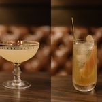 "Timmy's in the Well" (Highland Park 12, green apple, agave, orange bitters, soda) and "One at a Time" (spiced agricole rhum, chamomile, orange, maraschino, orange bitters)<br>